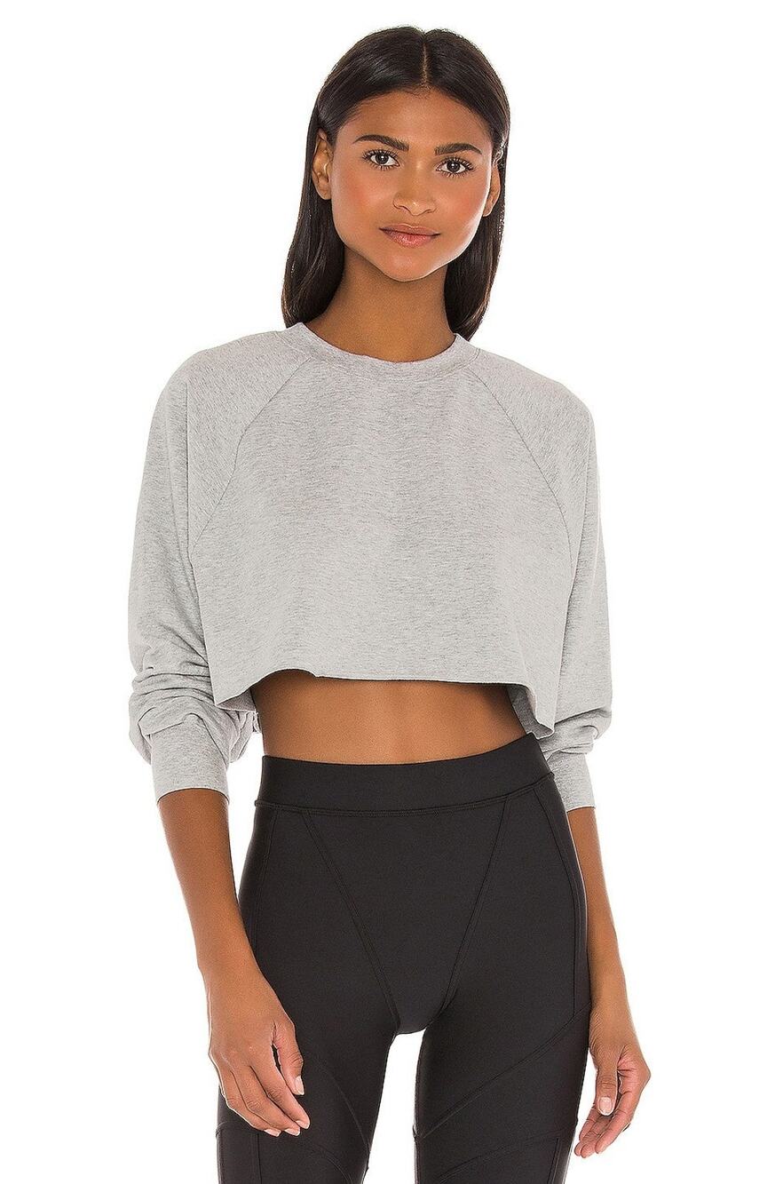 Alo Yoga Double Take Pullover in Dove Grey Heather - S